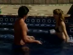 Two sextrative lesbo teens fondle every other on a couch